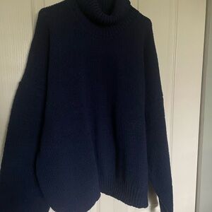Babaa Jumper No 17 Men’s Wool Turtleneck Sweater Navy